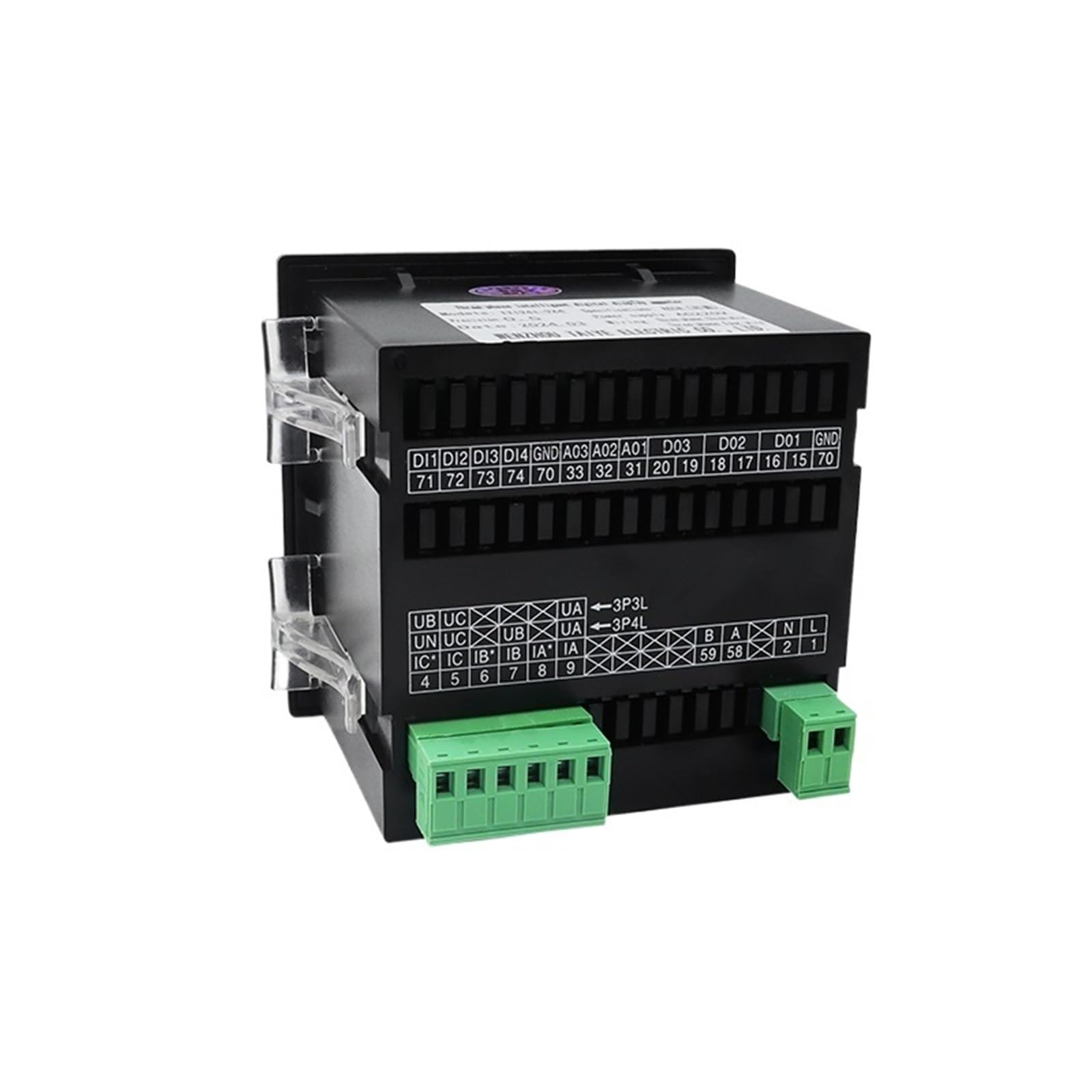 Medidor de panel digital LED de 96 x 96 mm, amperímetro trifásico con transformador de corriente, 50 A, 100 A, 150 A, 200 A, CA 220 V(Meter with 150A CT)