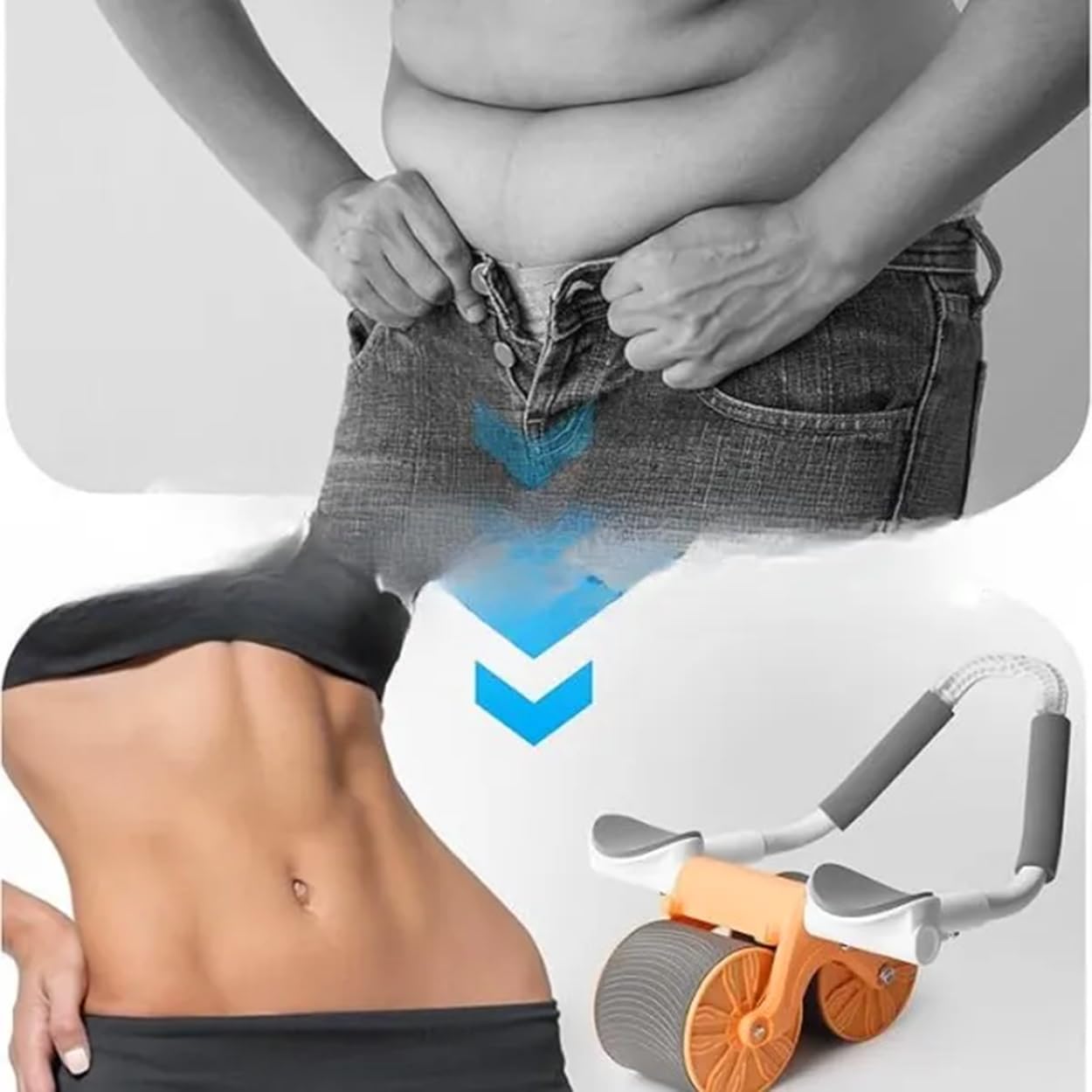 RUEDA DE EJERCICIO ABDOMINAL RODILLO con soporte para brazos Mango automático