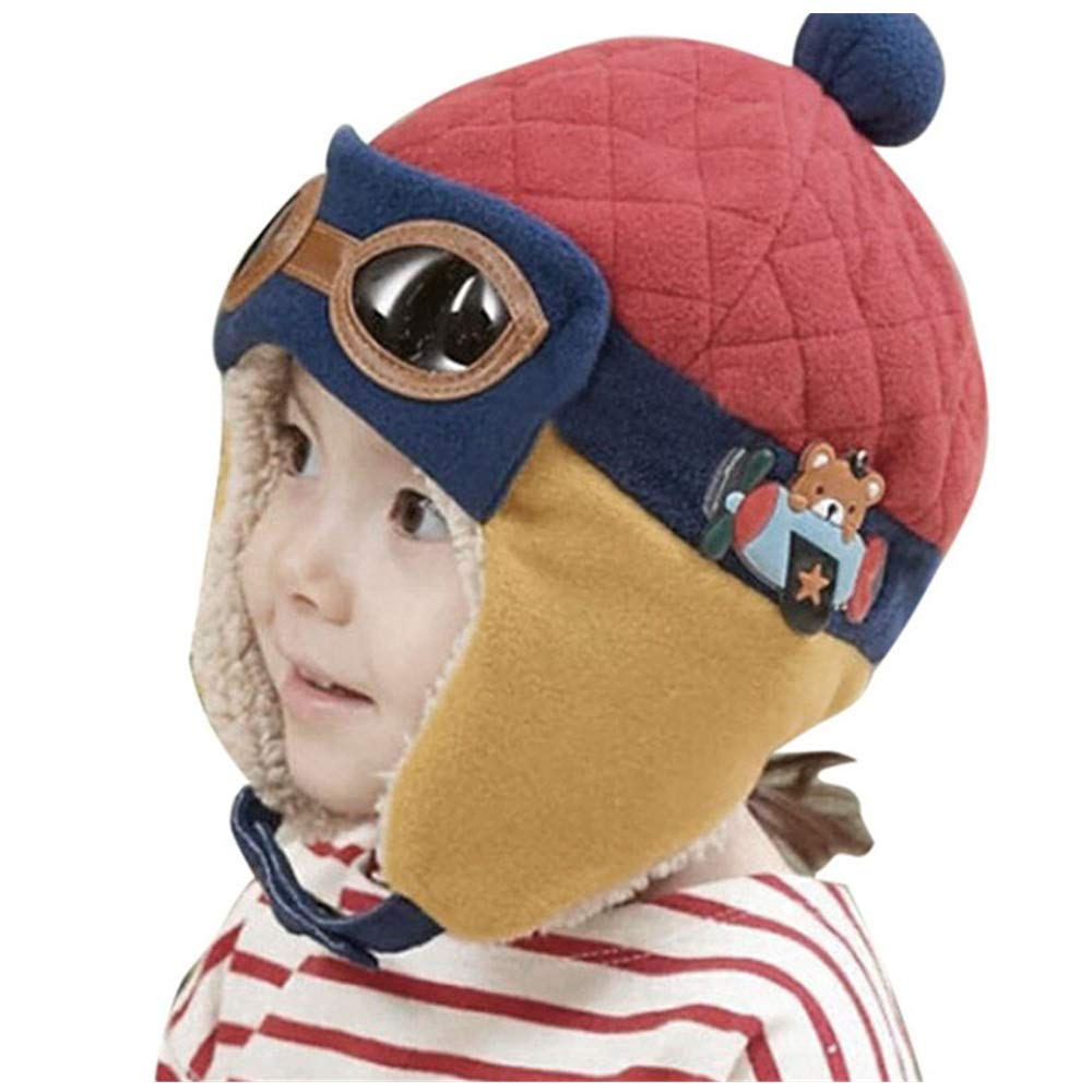 Gorro de ganchillo con orejeras para niños y niñas