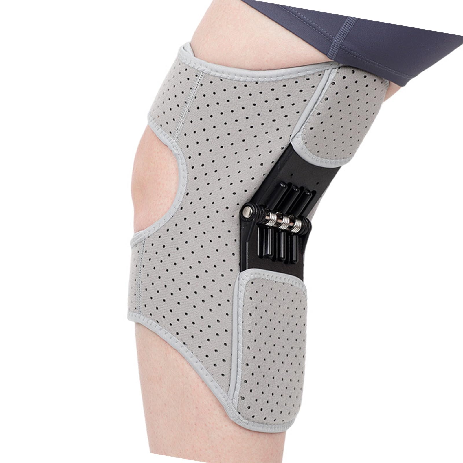 PURPLELILY Genouillère multifonctionnelle pour le sport, les rebondissements puissants, pour la course à pied, l'entraînement, l'haltérophilie, la gym, avec ressorts de rebond puissants