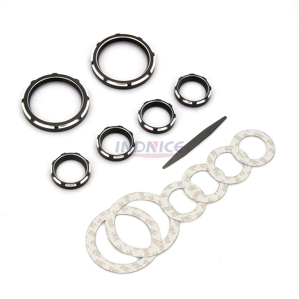 6 Biseles De Calibre Para Tablero De Harley Touring Electra Street Tri Glide 96-13