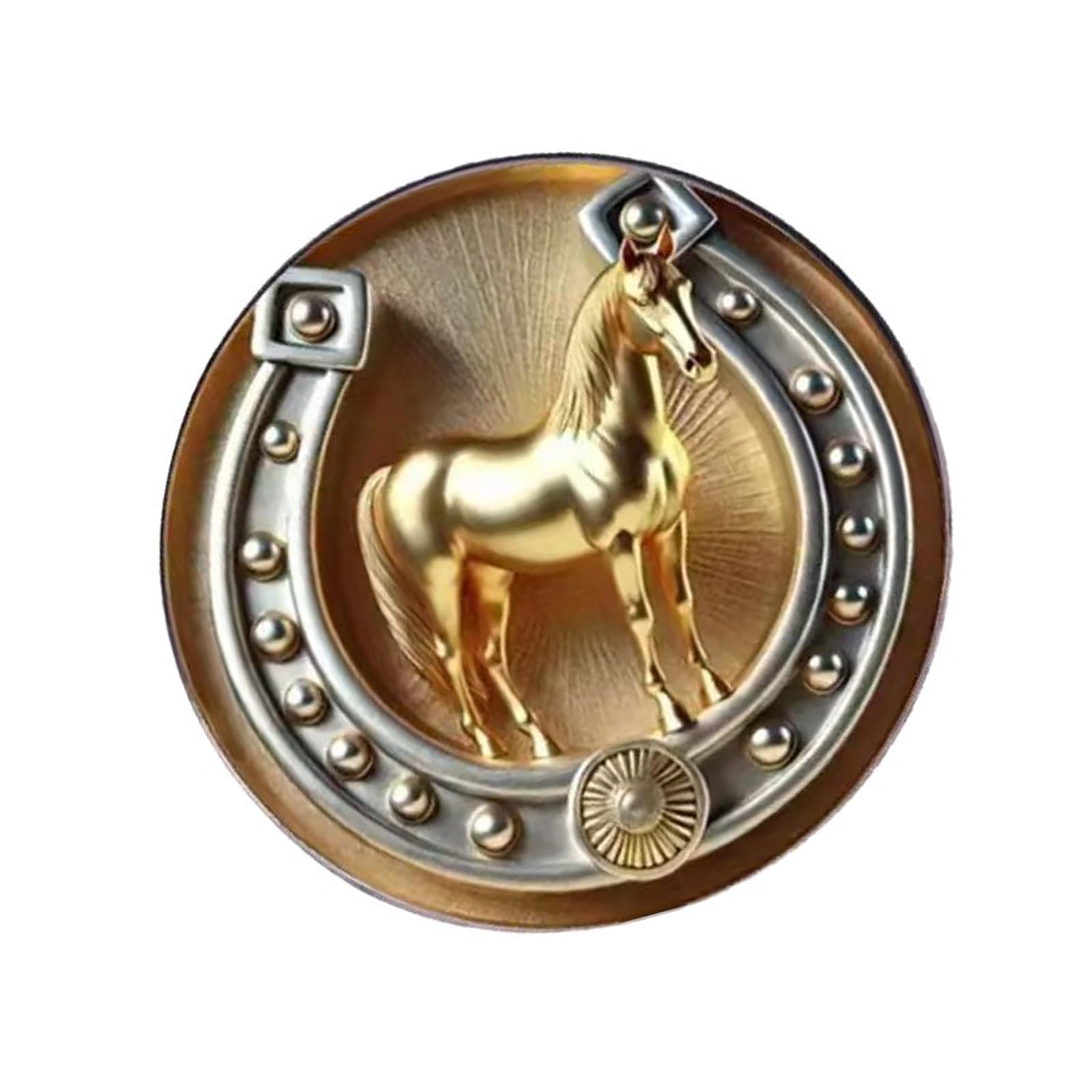 Maxtonser Horseshoe Shape Brooch for Gifts Symbol of Fortunes Stainless Steel Materials Vintage Charm Lightweight Pin Accessory