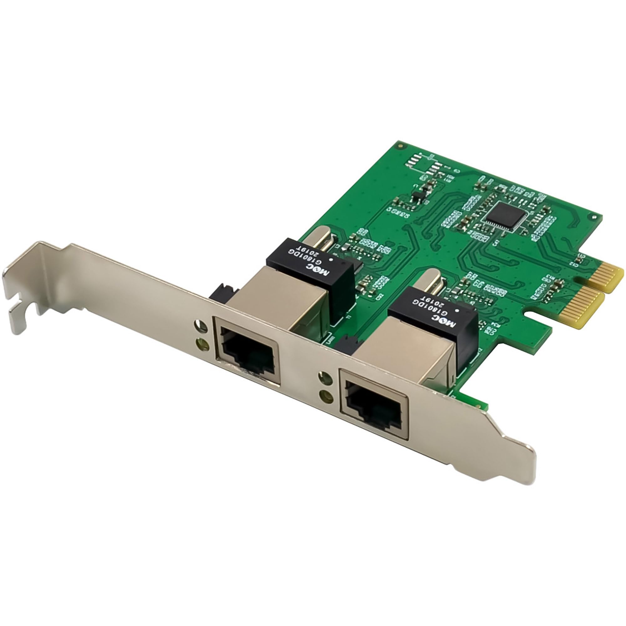InLine Scheda di rete Dual Gigabit con 2 x RJ45, PCIe x1, con slot a basso profilo, VLAN, frame jumbo, risparmio energetico, 51128 K