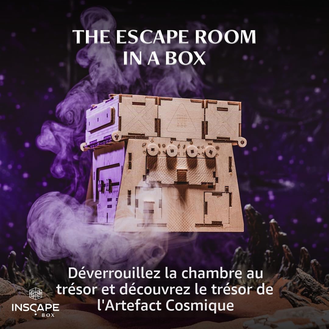 INSCAPE Cosmic Artifact - Cluebox - Niveau 5 très difficile - Boîte de puzzle en bois - Jeu de puzzle - Escape Room - Jeu de puzzle pour adultes - Puzzle en bois 3D - Jeux de réflexion