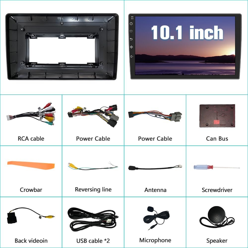 All components included in the AWESAFE car radio package