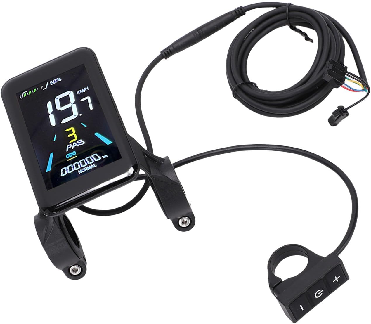 Electric Bike Speedometer Multifunction Color LCD Display Panel Scooter Tracker for Commuting Touring City Riding