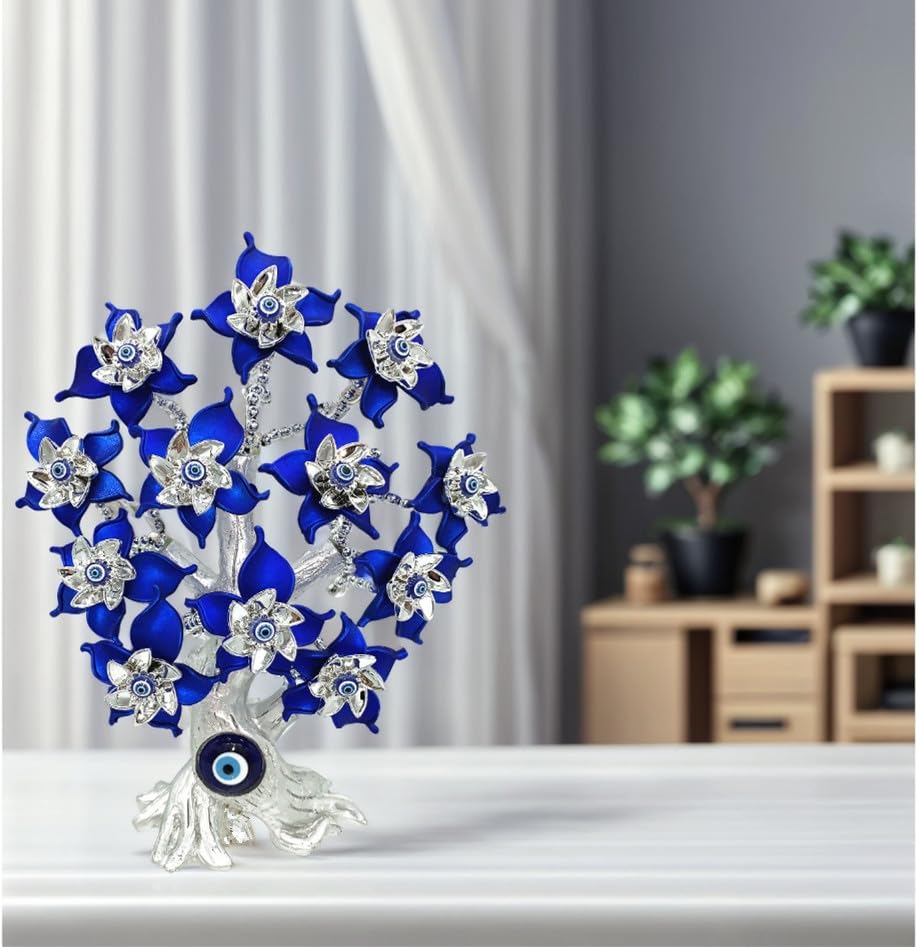 Blue Evil Eyes Money Fortune Tree in Money Pot Protection Gift Home Decor for Any