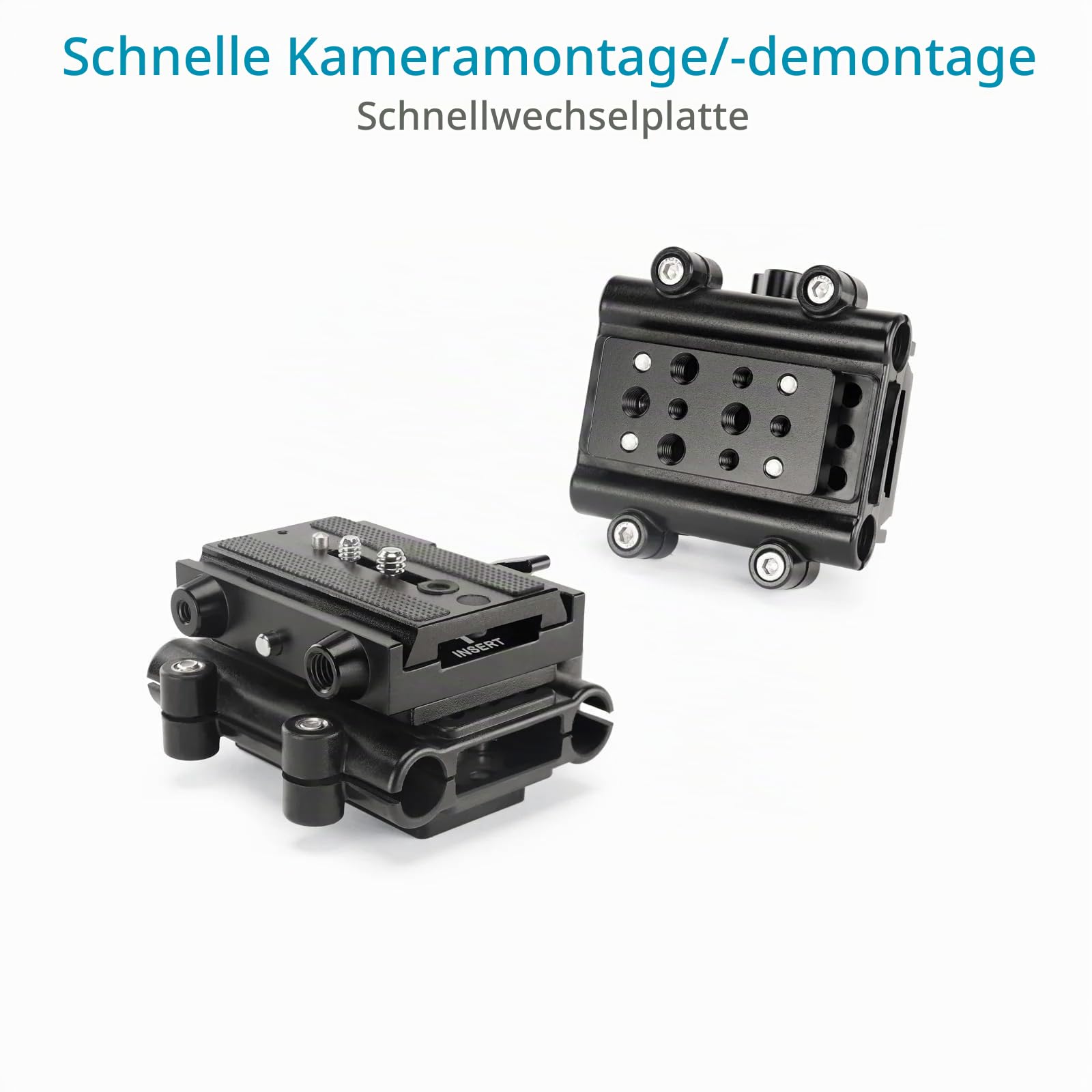 FC-03 Kamera Schulter-Rig Kit mit Cage, 4 x 4 Matte Box & Follow Focus für DSLR-Kameras. Inklusive Doppelhandgriffe, Schulterpolster & Top-Griff (FC-03)
