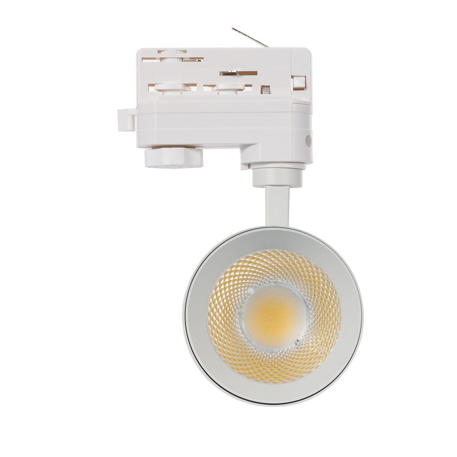 LEDKIA LIGHTING Foco Carril LED Trifásico 20W Mallet Regulable Blanco 5000K Blanco Frío