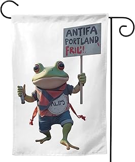12x18 Anti-Fa Portland Frog Yard Flags Double-Sided Sign Holiday Party House Outdoor Home Banner