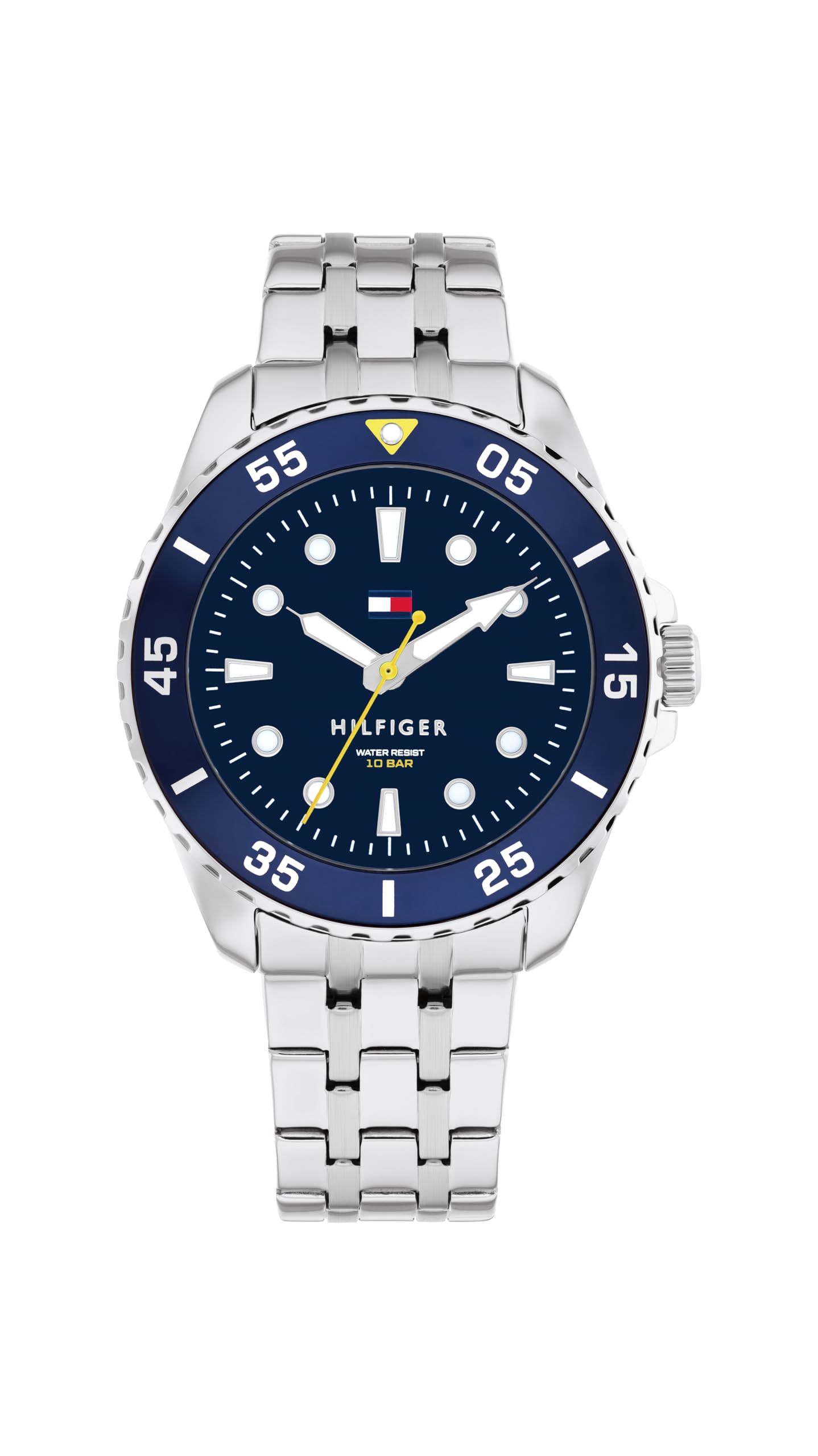 Tommy Hilfiger Reloj con Movimiento de Cuarzo de Tres Manecillas para Jóvenes con Correa de Acero Inoxidable Plateada - 1720049