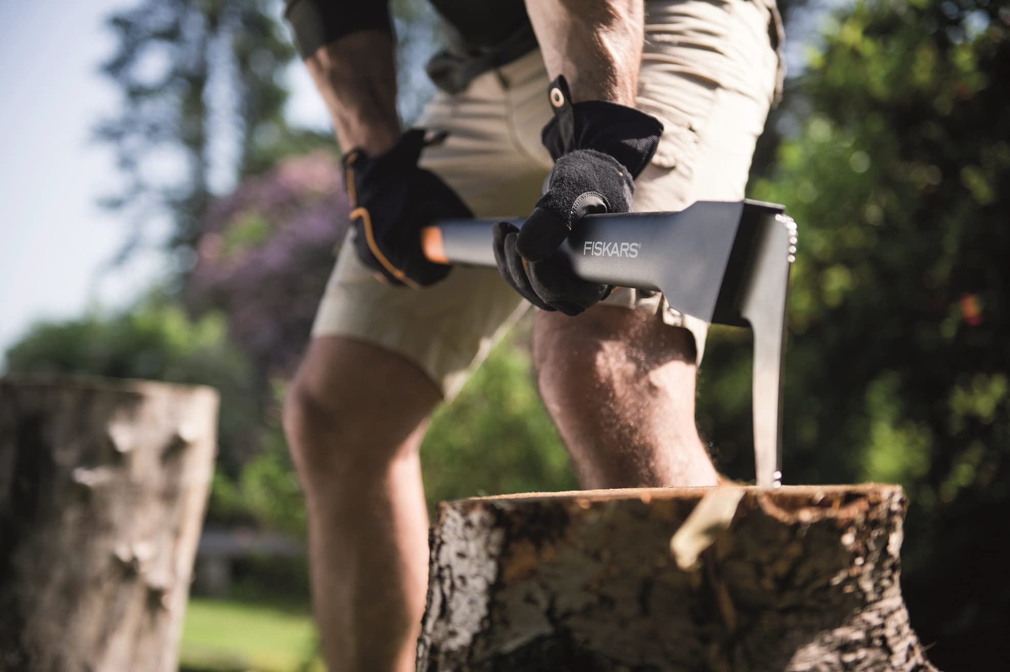 Fiskars Zappino tiratronchi, Lunghezza: 78,5 cm, Lama in acciaio temprato/Manico resistente in fibra di vetro, Fodero per trasporto e conservazione incluso, Nero/Arancione, WoodXpert, XA22, 1003623