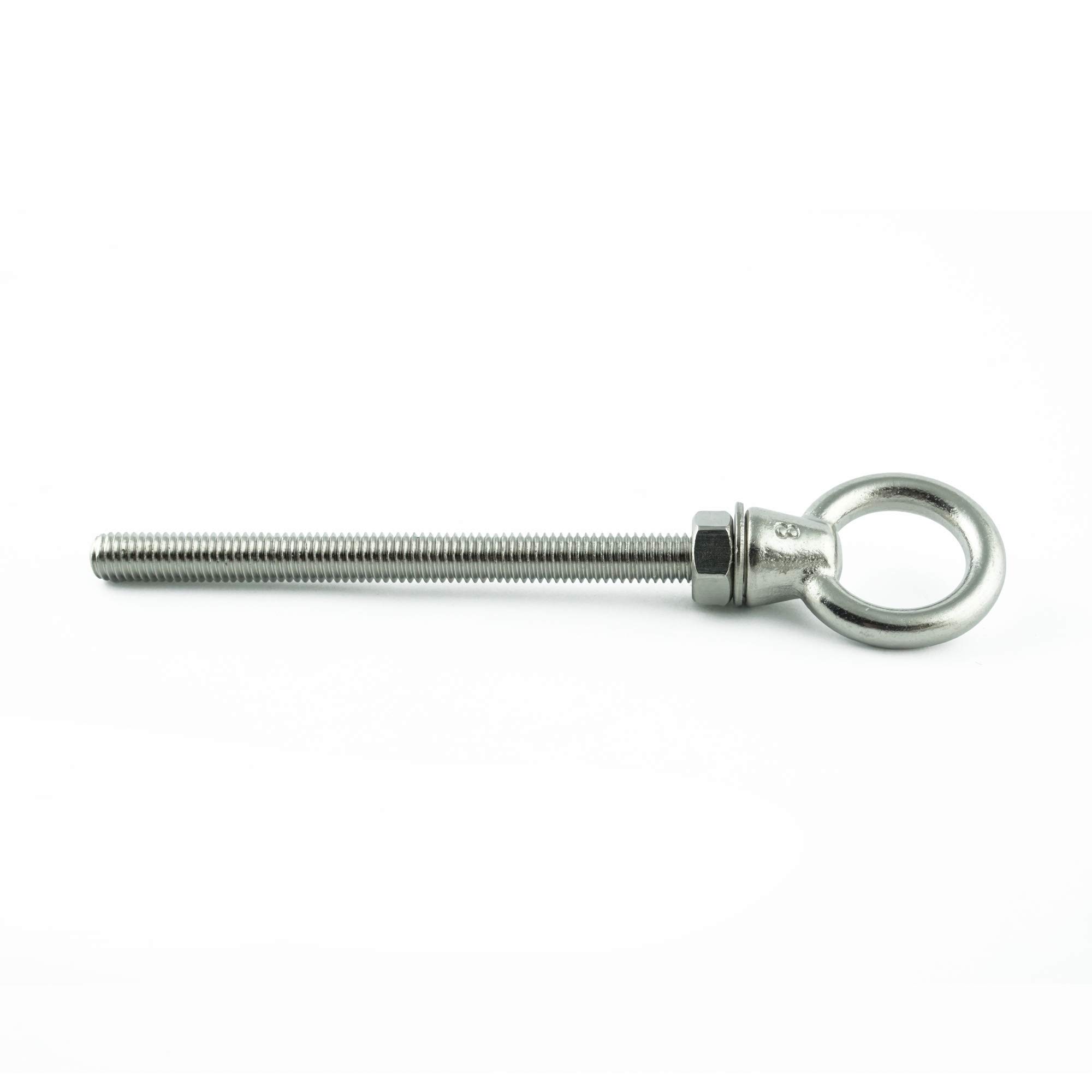 Bulloni ad anello M12 x 120 mm (2 pezzi) – Bullone ad occhio con filettatura metrica – Acciaio inox A4 V4A – Inossidabile