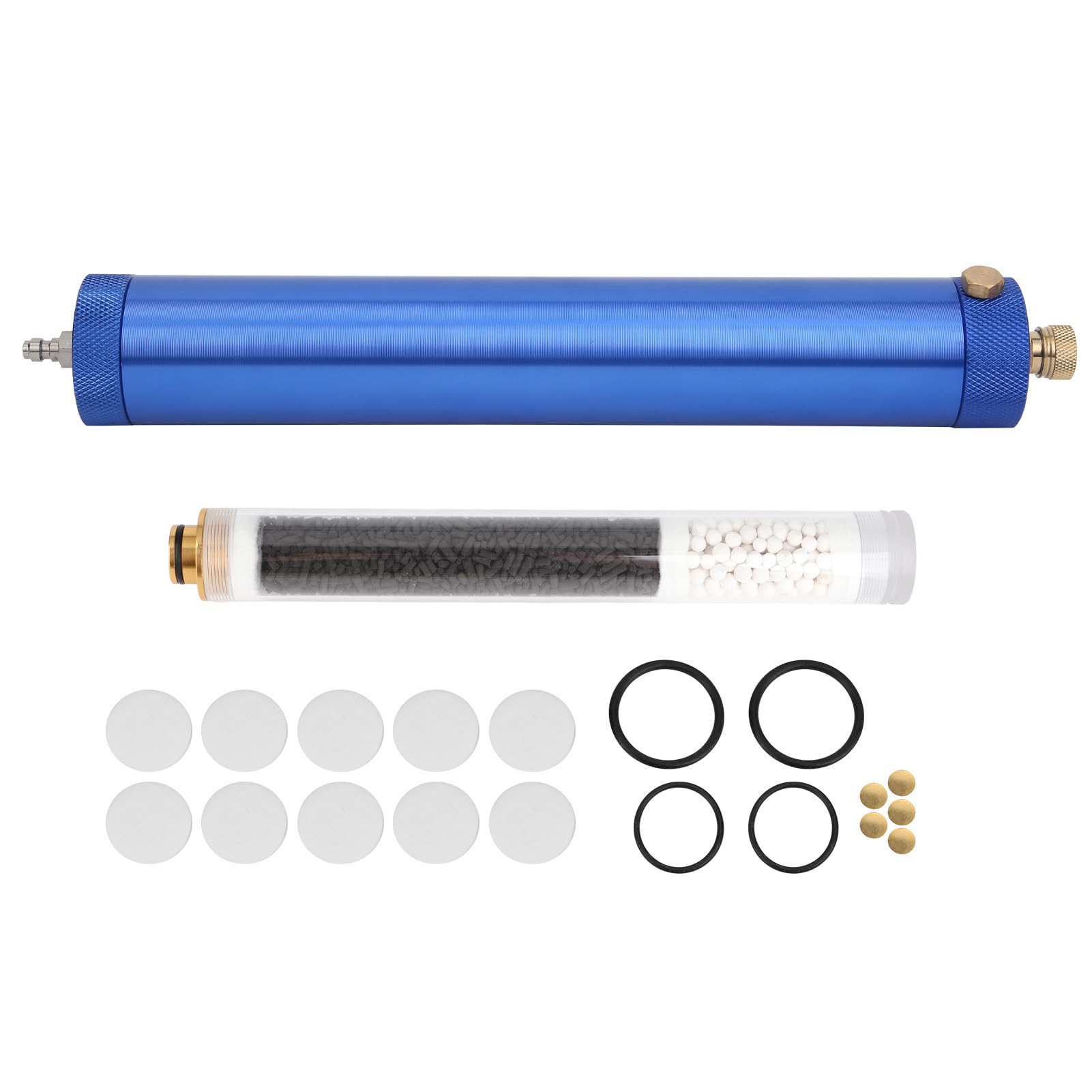 Yuecoom 4500psi Diving Separator, Air Filter Oil and Water Separator High Pressure 30MPa Diving Activated Carbon M50T