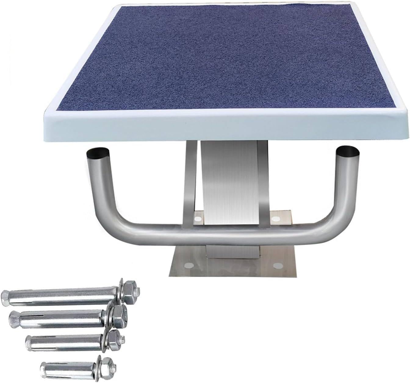 Stainless Steel Diving Block - 15° Inclined Starting Block for Swimming Competitions, One-Step Platform with Backstroke Handle for Enhanced Performance and Safety