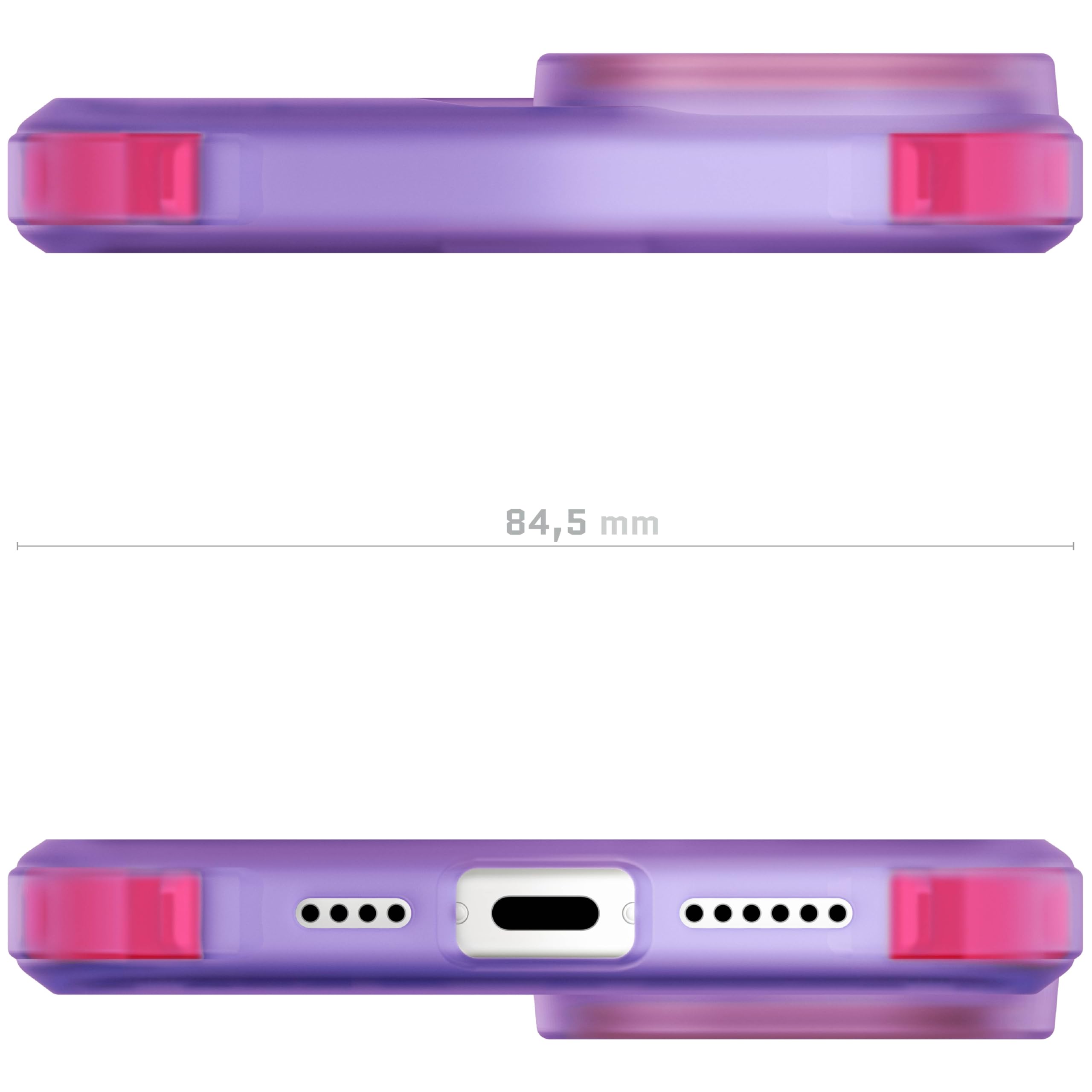 Ghostek Covert Custodia magnetica per iPhone 15 Plus, trasparente, compatibile con accessori MagSafe, protezione antiurto dalle cadute, cover trasparente per telefono (6,7 pollici, viola)
