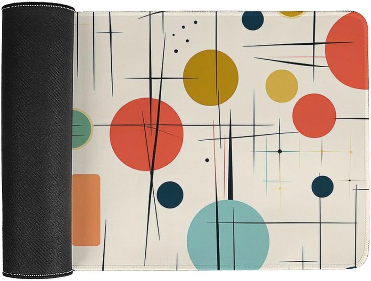 Large Mousepad Extended Gaming Mousepad Non Slip Base Waterproof Desk Mat with Stitched Edges Modern Mid Century MouseMat Keyboard Mat for Home Office 16x30 in