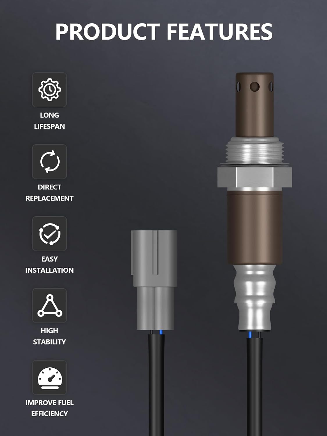 Marsflex Air Fuel Ratio O2 Oxygen Sensor Upstream 234-9042 Compatible with Toyota Camry Sienna Solara Highlander Lexus RX350 RX400h ES330 ES300 Replacement 89467-06040 89467-0E030
