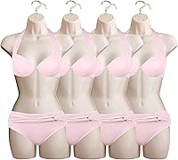 Vista 10 de DisplayTown Maniquí femenino a la cadera, torso largo, espalda hueca, cuerpo apilable, con gancho para colgar, para exhibición de camisetas