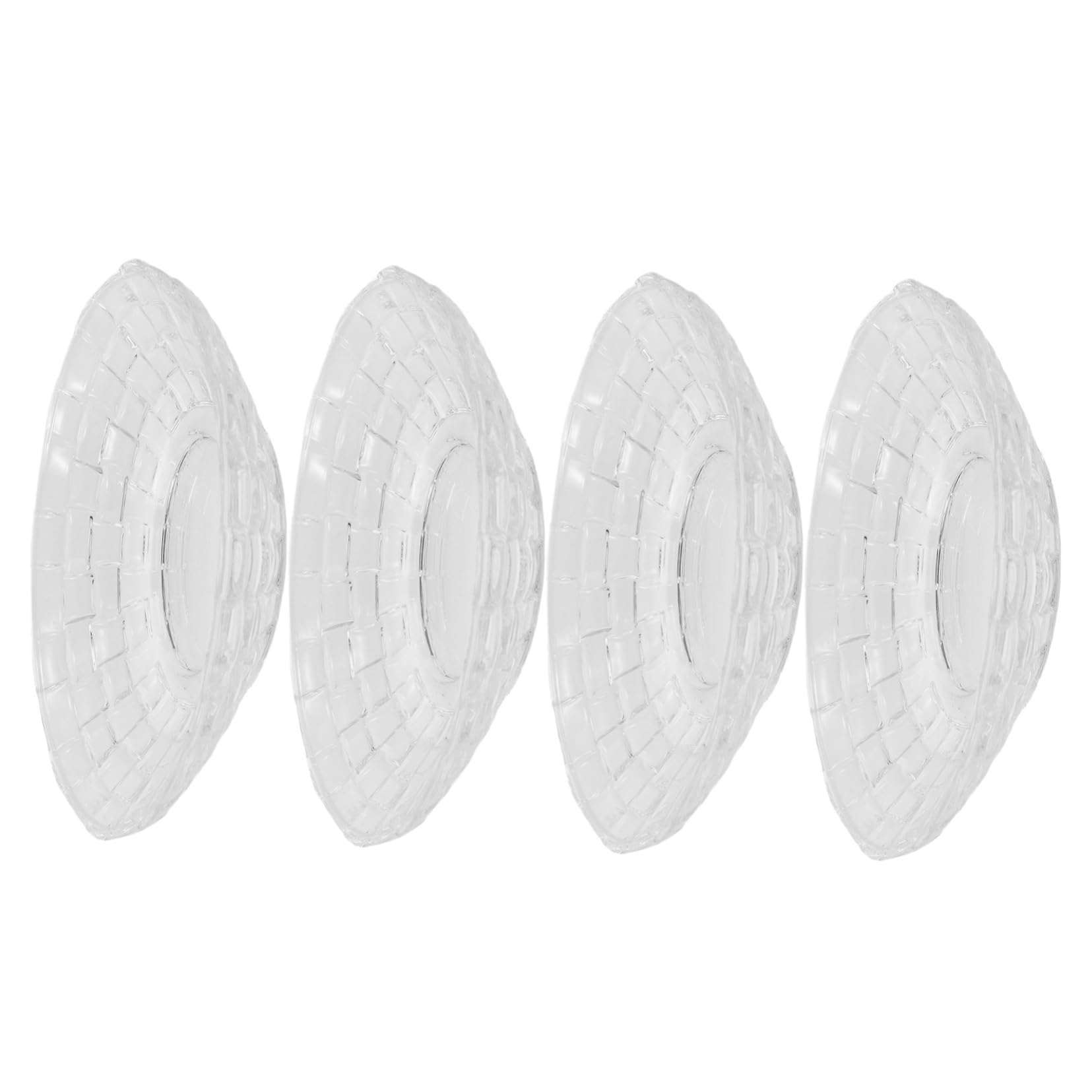 Lot de 4 assiettes à dessert en verre transparent pour présenter vos snacks et fruits au dîner