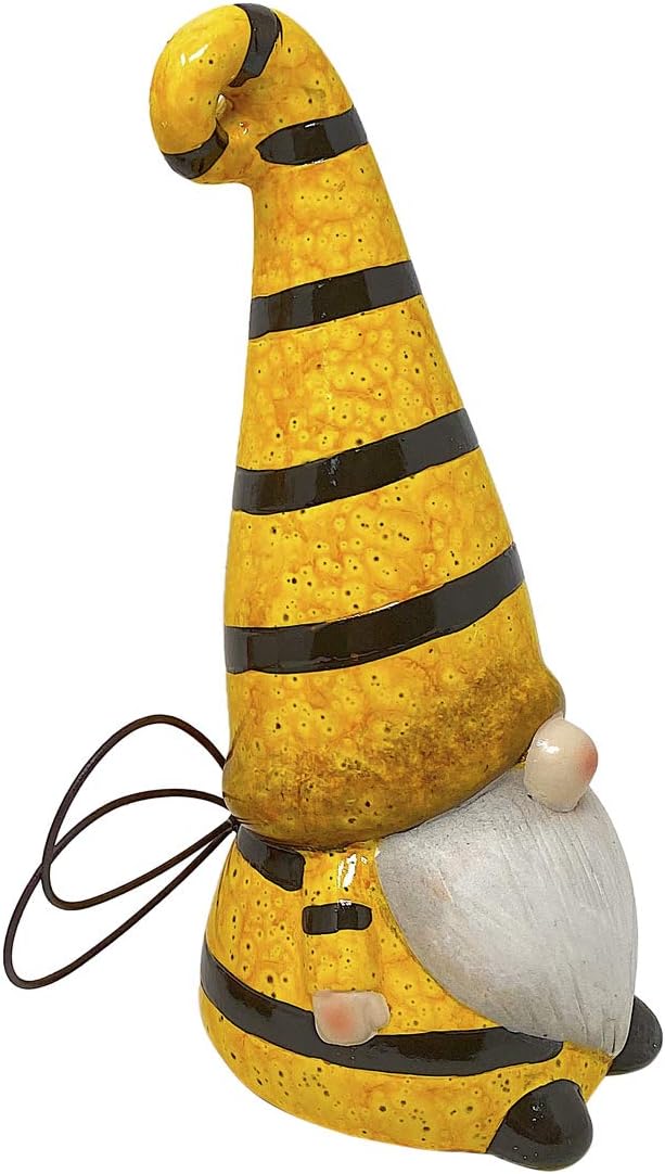 Garden Gnome with Wings Statue Decor Art Ornament Funny Collectible Figurine Indoor Outdoor 10.5" (Gnome Bee)