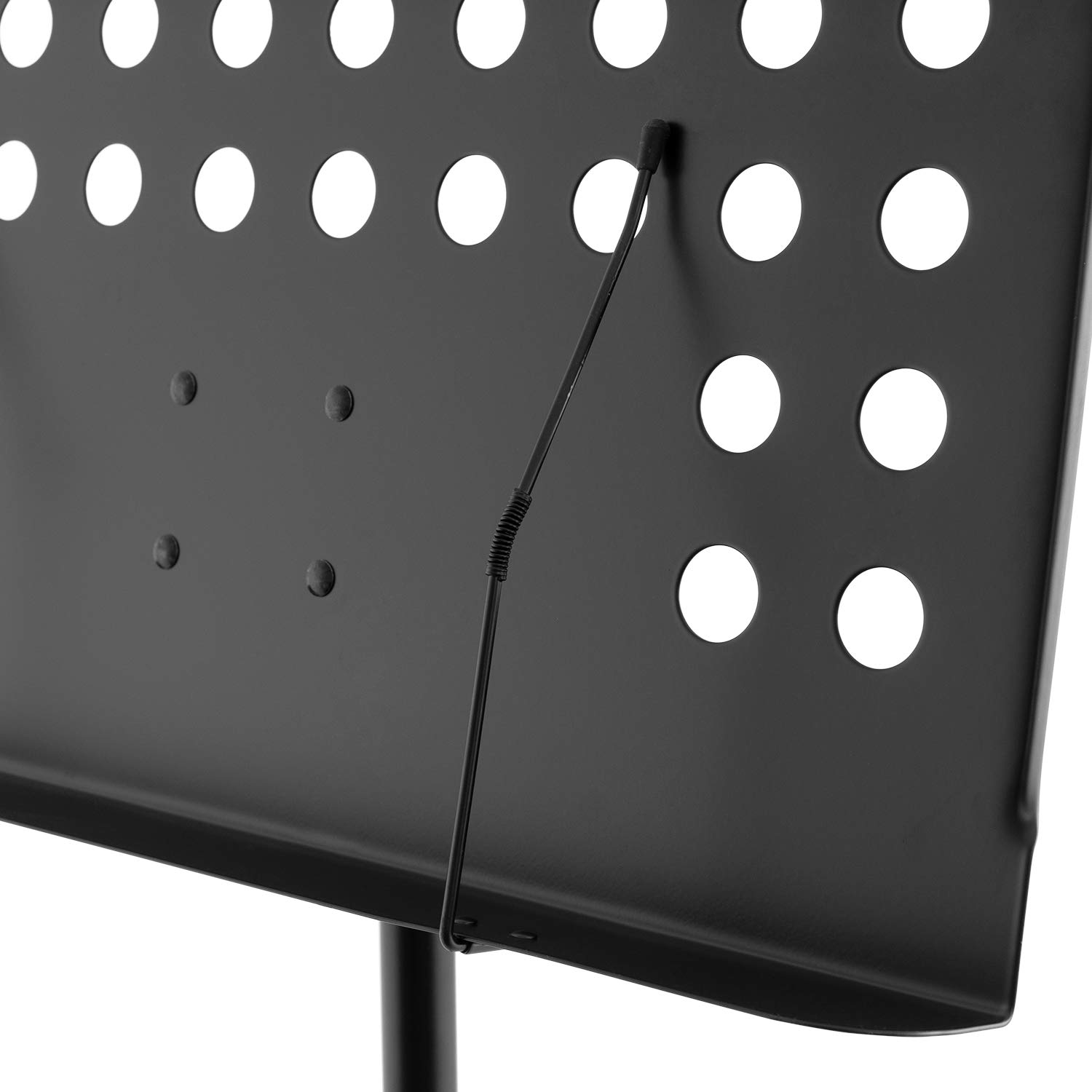 Soporte de música orquestal World Rhythm - Soporte para partituras de altura ajustable con retenedores de página y base de trípode | Soporte para partituras de altura ajustable con retenedores de página y base de trípode