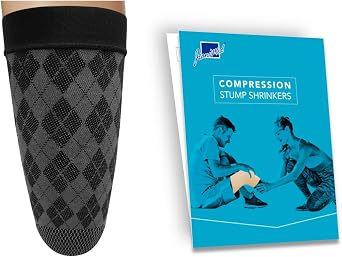 Prosthetic Stump ShrinkersAbove Knee, 35cm, Compression, 20-30, Amputee Socks, Tartan Pattern, Taiwan Excellence