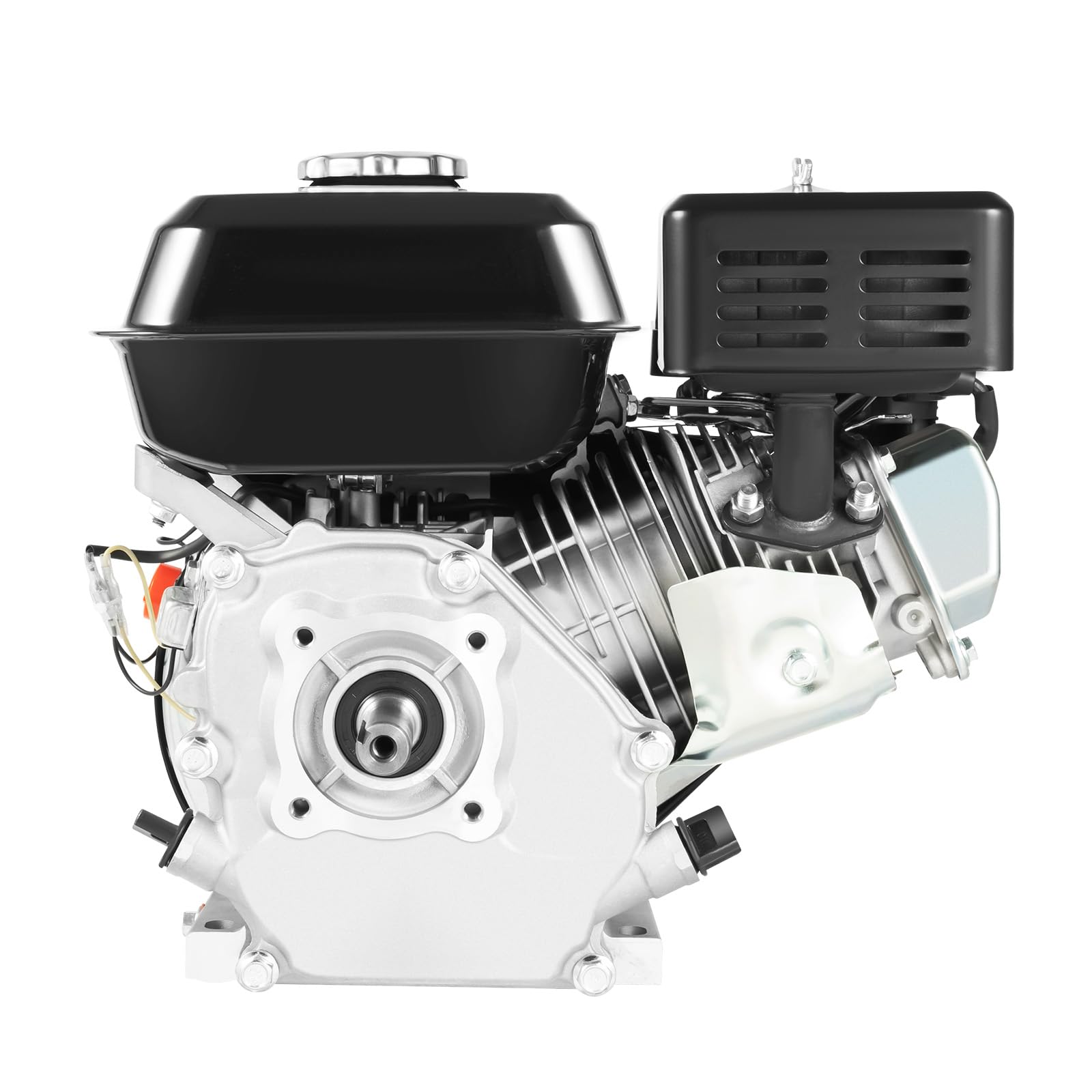 Motore a benzina da 7 CV, motore a benzina da 210 cc a 4 tempi, 1 cilindro con sistema di raffreddamento ad aria, potenza massima di uscita 5,1 KW, protezione contro la mancanza di olio, basso rumore