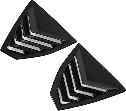 Rear Side Window Louver Shutter Trim Cover – Glossy Black Scratch-Resistant Panel for VB 2022+ – Car Exterior Upgrade, Weatherproof Vent Cover, Easy Install Decorative Trim