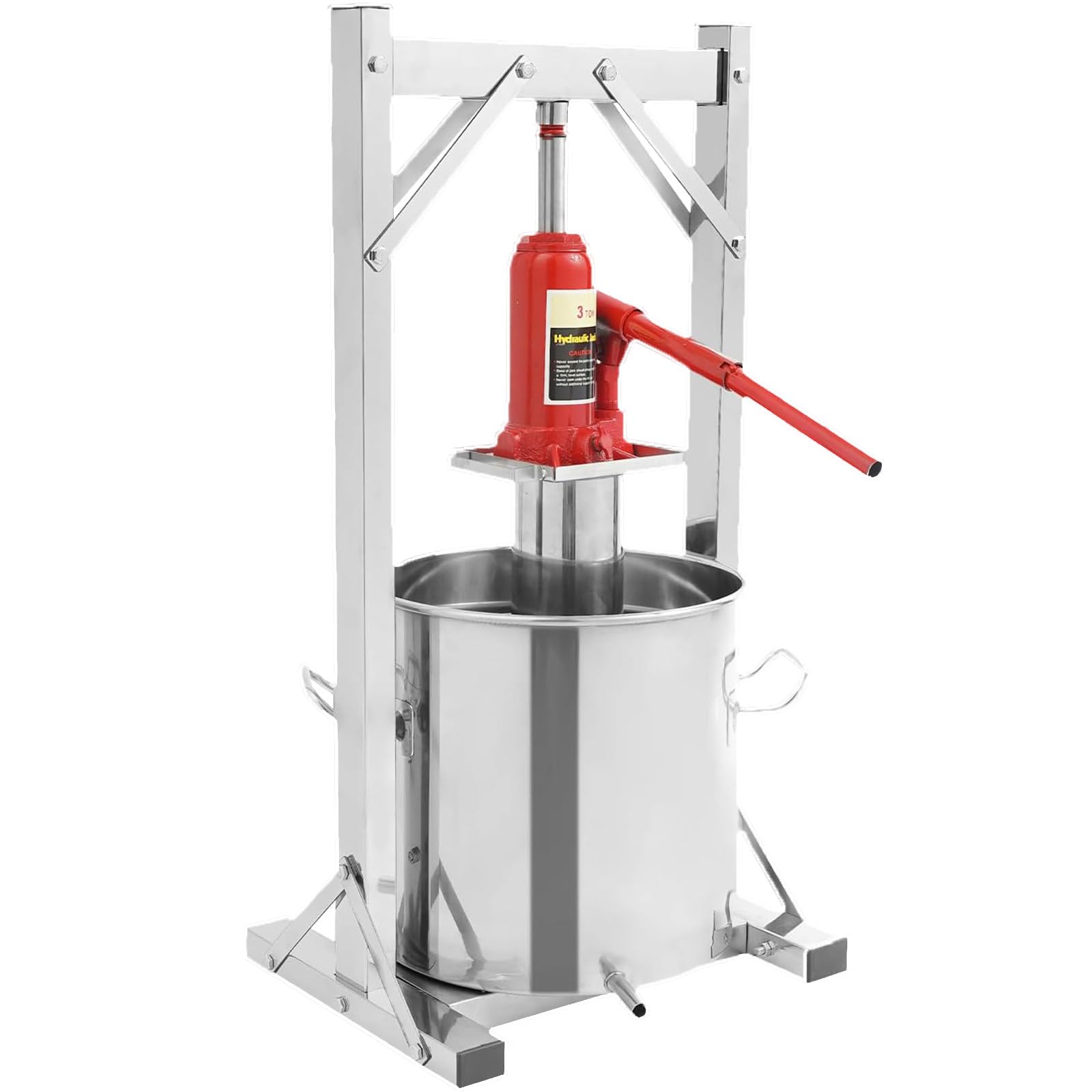 PtaTritious Fruit Wine Press, Cheese Tincture Herb Fruit Wine Manual Press, Hydraulic Grape Wine Press Manual Juice Maker Wine Making Equipment 22L