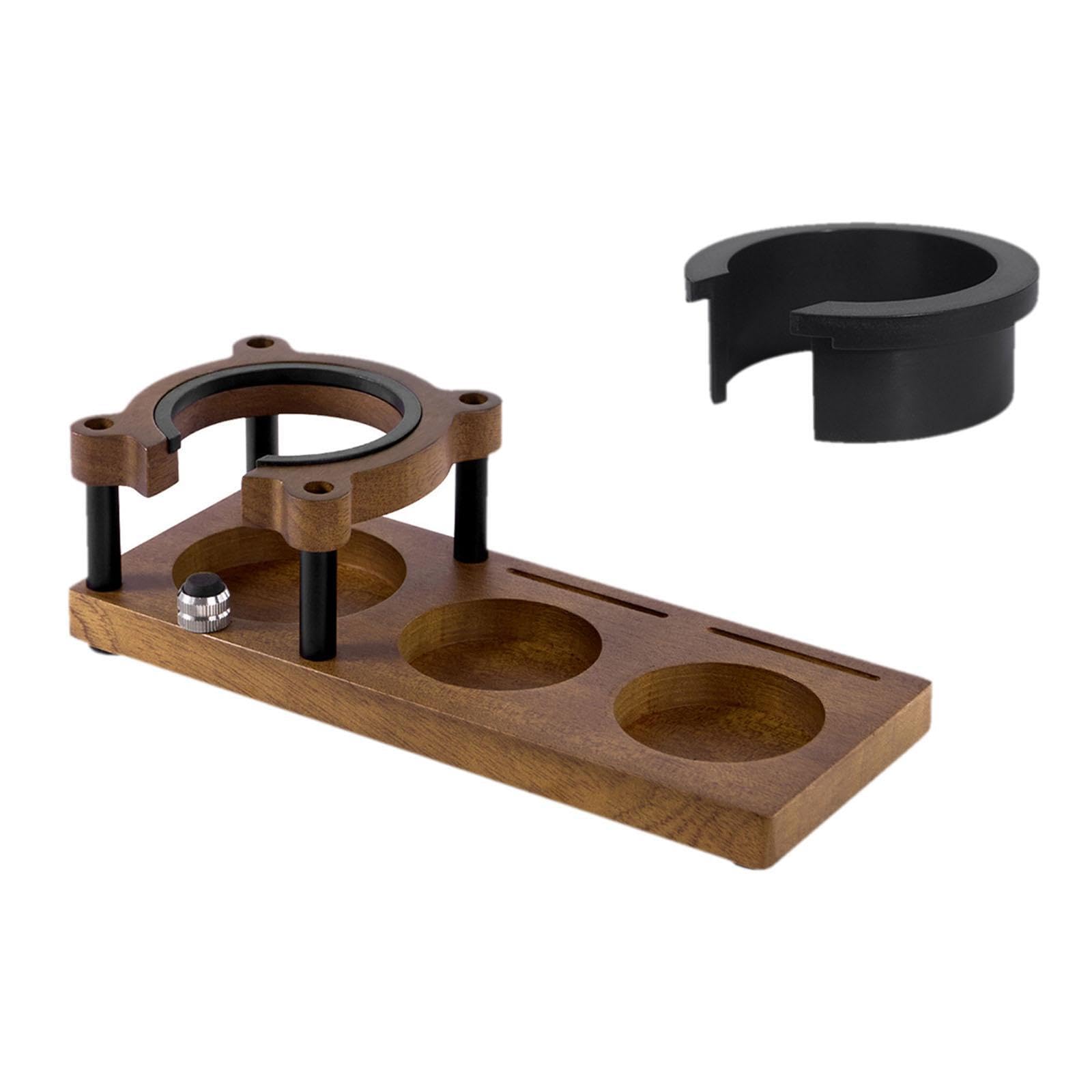 Estación de prensado de café, organizador de café, base de Para madera duradera para prensado de, barra de cocina, soporte ajustable para, Color de registro, rectángulo