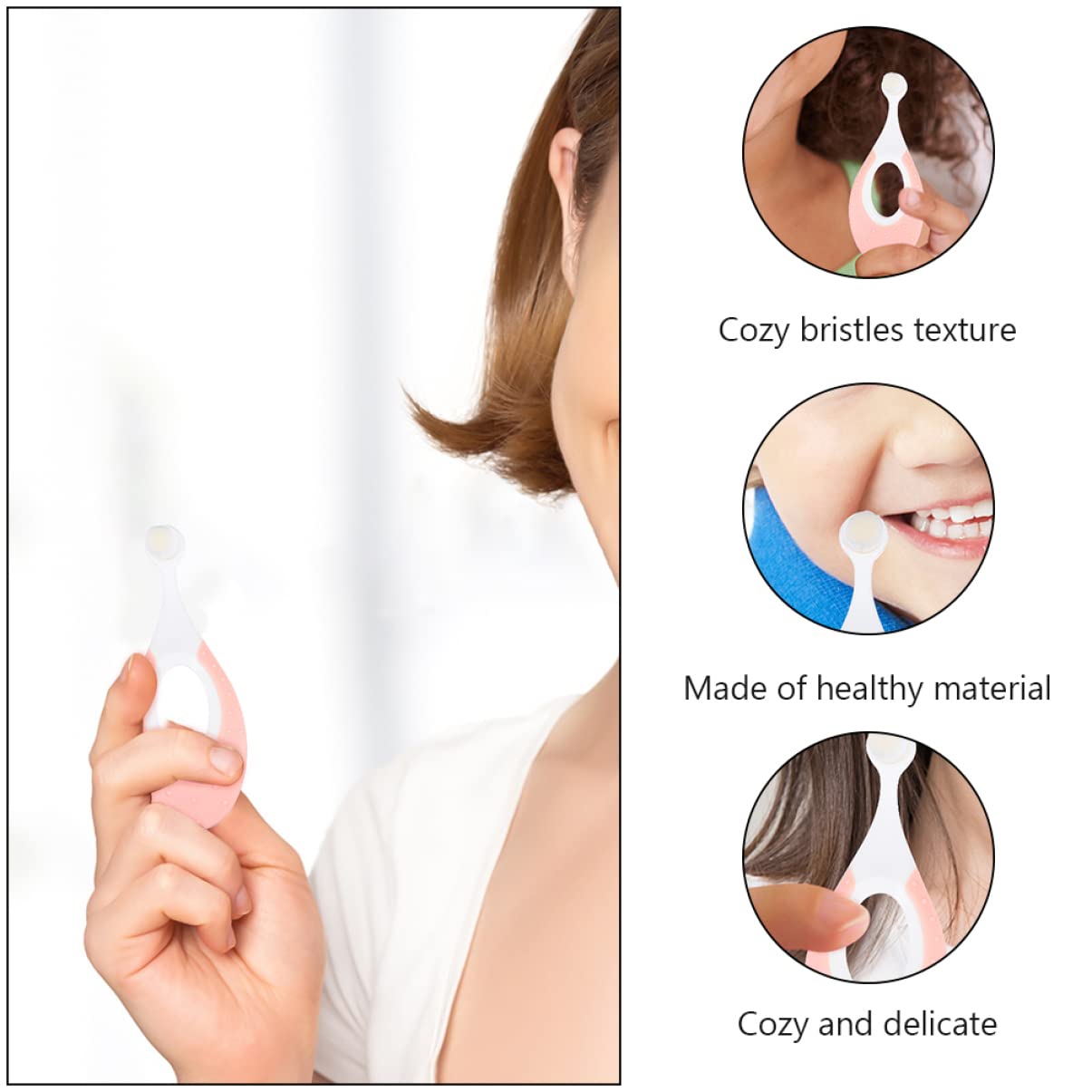 CALLARON 3 Set Spazzolini Per Spazzolino Morbido Per Orale Con Setole Delicate E Anello Per Dentiere Colori Per Gengive Sensibili E Denti Latte 4 Pezzi*3