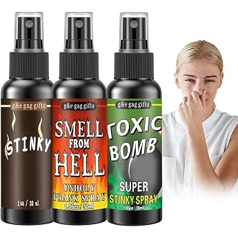 Extreme Joke Item for Adults - Pack of 3 with Hellish Stink Safe Ingredients Ideal as a Farting Spray for Memorable Pranks Novelty Smell Liquid