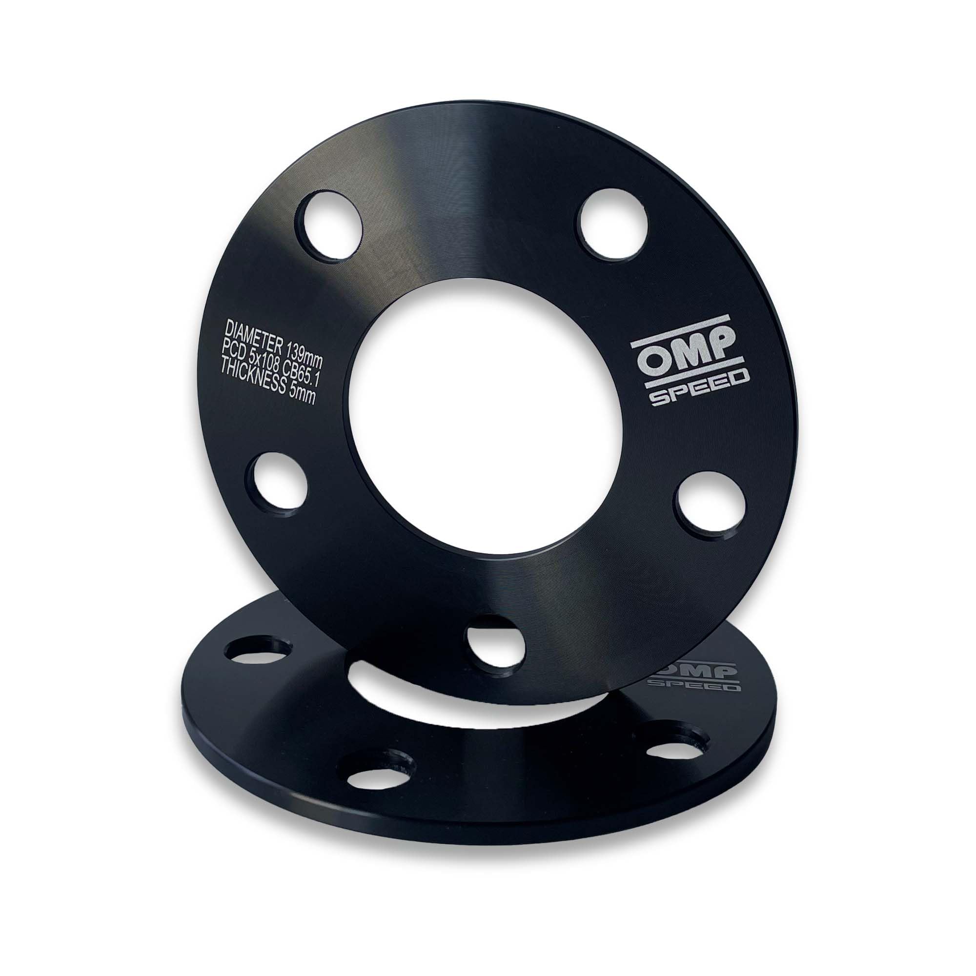 OMP Speed Juego de 2 Separadores Doble Centrado Grosor: 15mm PCD: 5x112 CB: 66.5 OD: 139 Tornillo x20 M14x1.5 Conico + 14x1.5 Esferico Negro Aluminio - OMPS08671501 — view 12