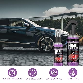 Ceramic Car Coating Spray, 3 in 1 High Protection Fast Car Ceramic Coating Spray, Car Scratch Nano Repair Spray, Zoxdo Car Spray (30ml+100ml, 3PCS)