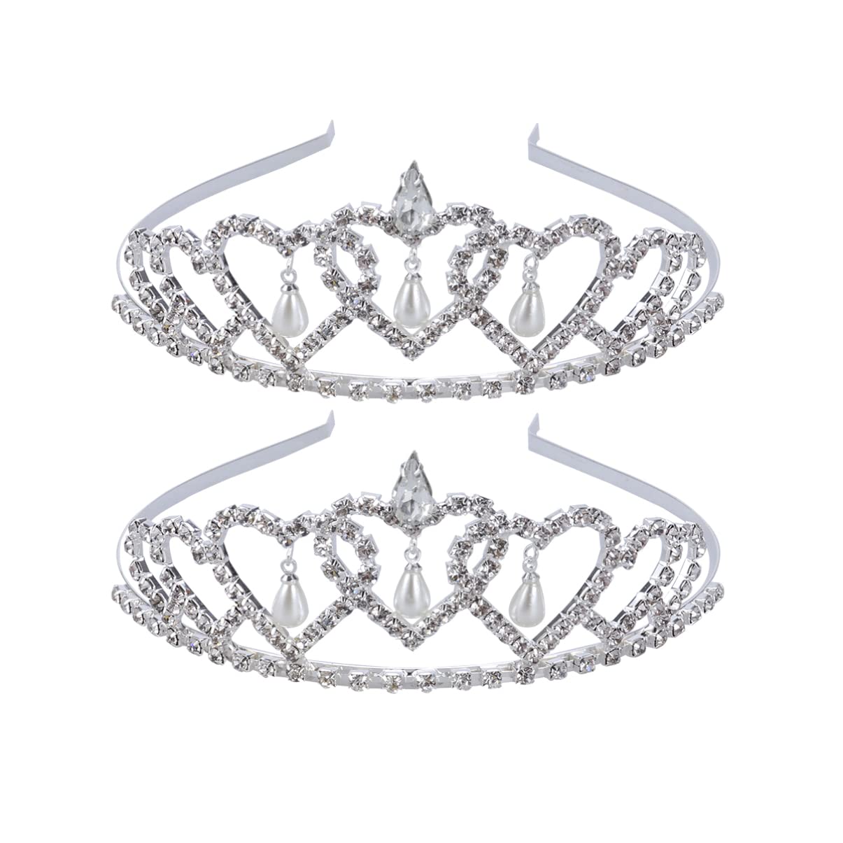 Accesorios de fiesta para el cabello de novia con diamantes y cristales plateados.