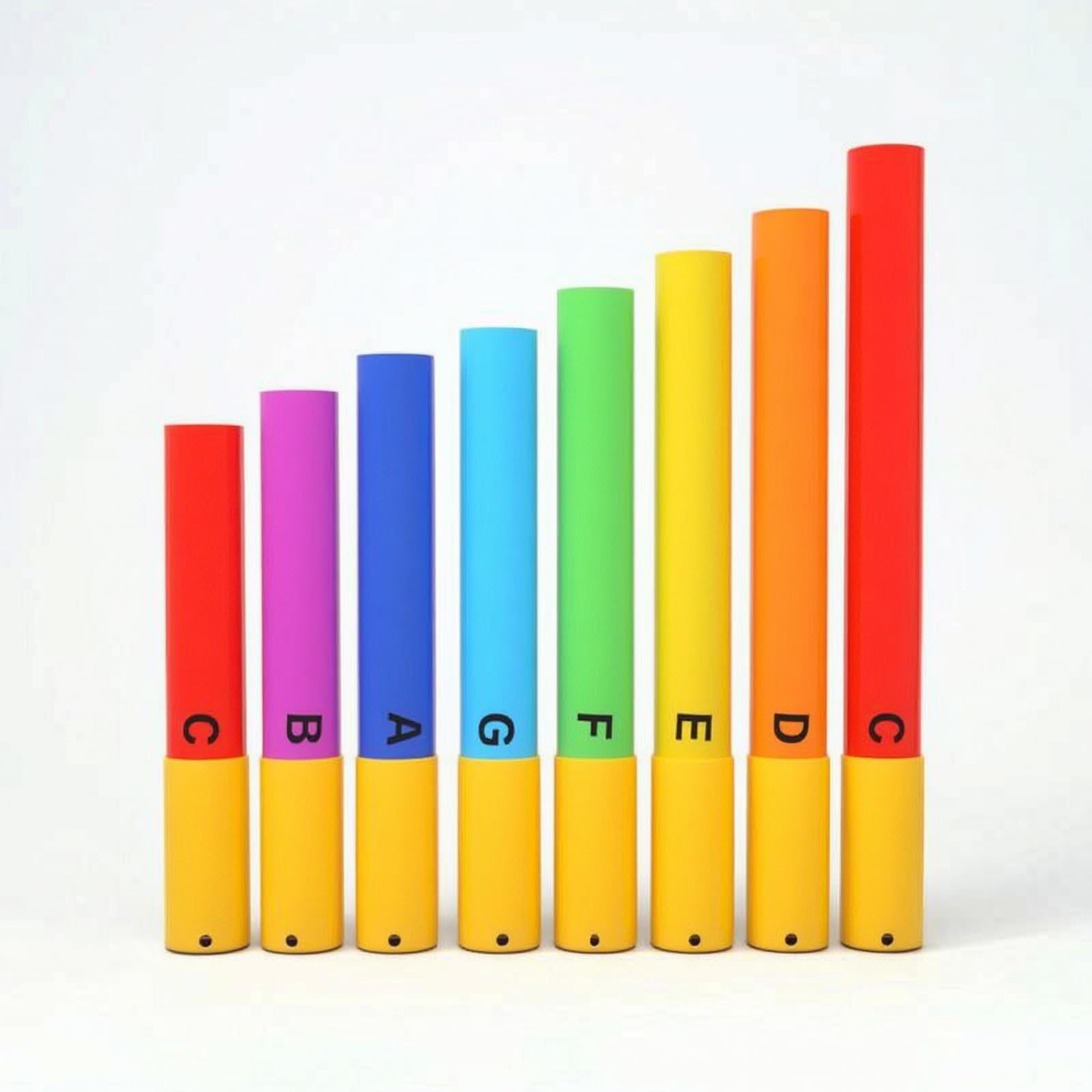 Percusión Tubos Musicales Diatónicos Juego Instrumento Educativo Juego Rítmico Aprendizaje Sintonizados para Melodías , Modelo con Cuerda, Incluye Accesorios para Colgar