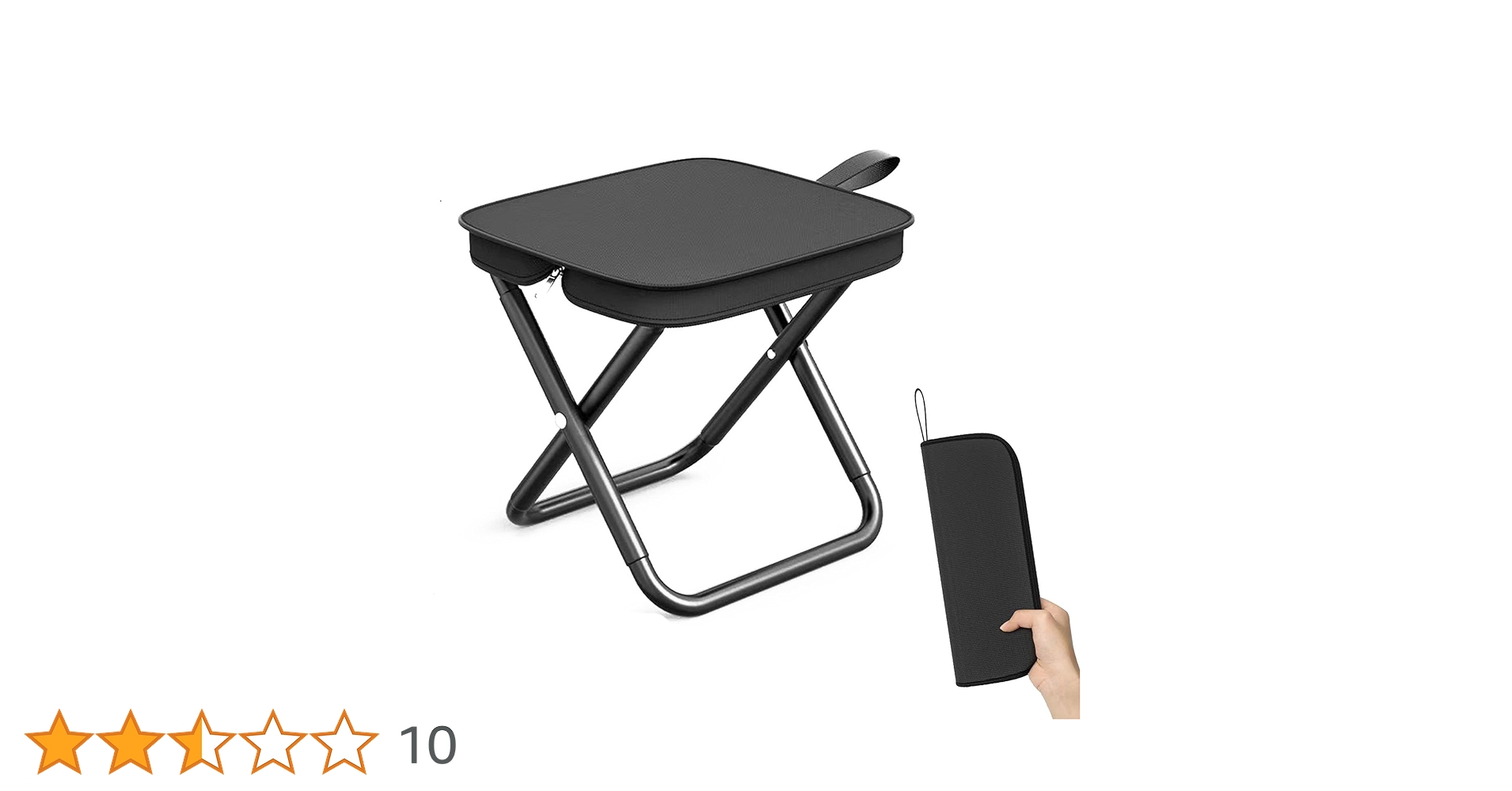 Folding Stool, Portable Camping Stool with Carry Bag, Retractable