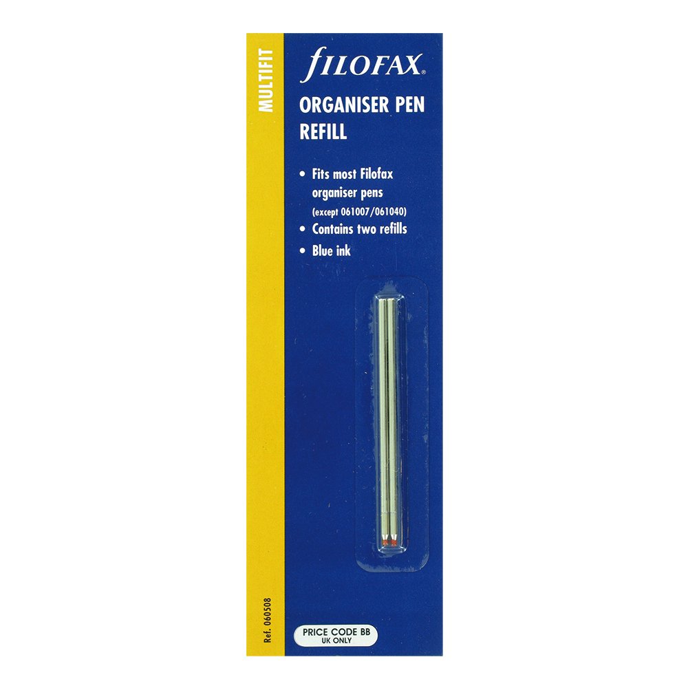 FilofaxClassic/Fashion/Cont/Barley Pen Refill Blue, 2 Refills (R060508)