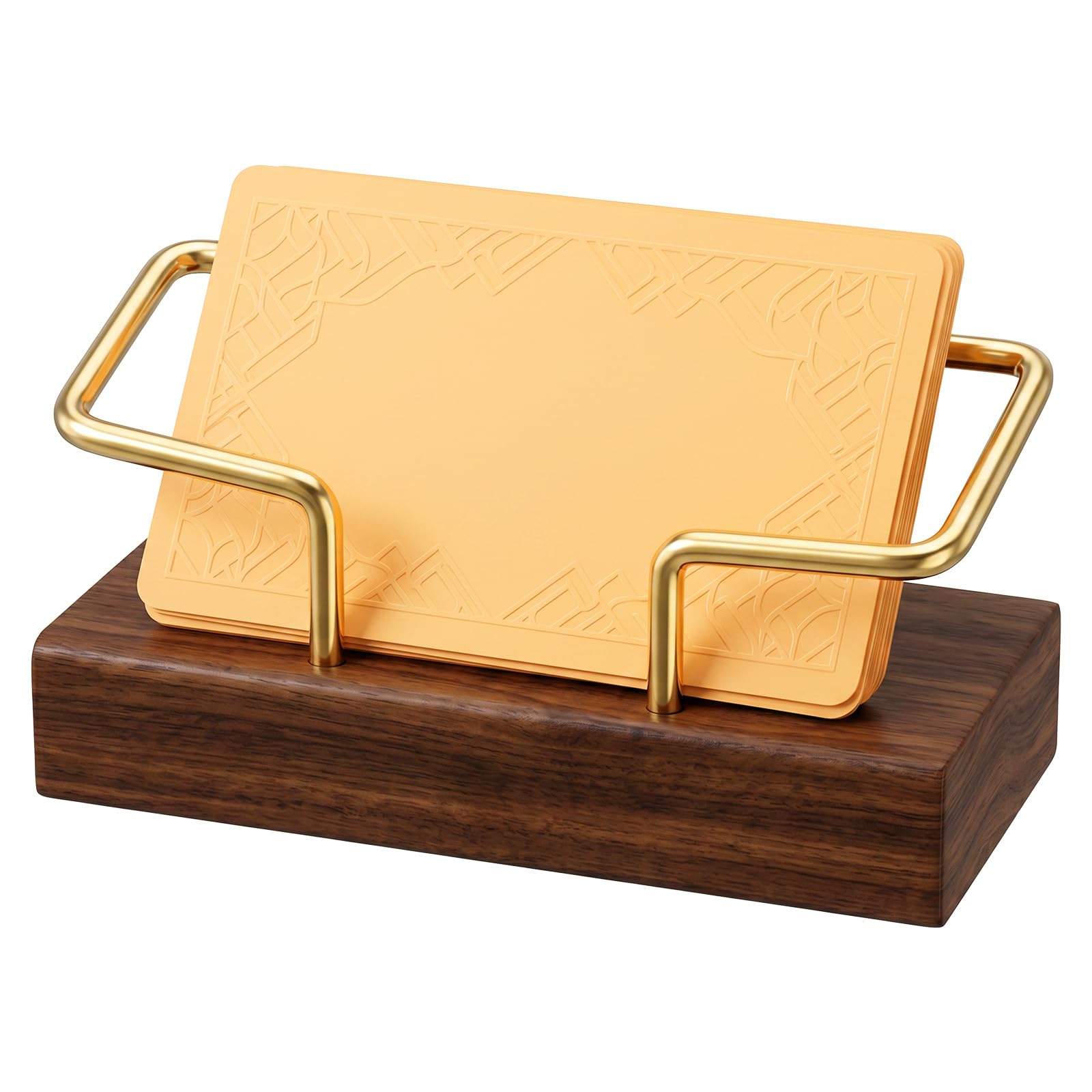 Professional Business Card Holders- Wood Base Business Card Holder For Desk