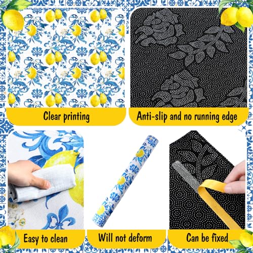 Tapete decorativo azul y amarillo 5x7 pies SATINIOR miniatura 6