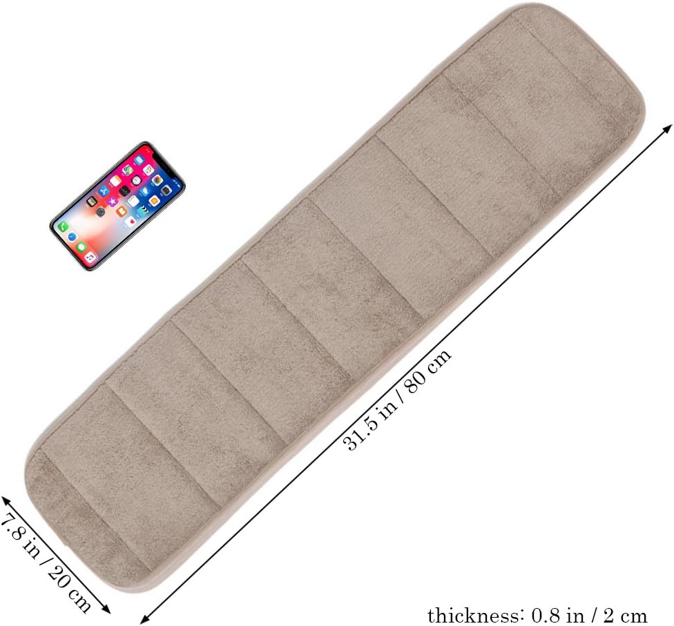 2Pcs Computer Wrist Elbow Pad, Creatiee Upgraded Wrist Rest Arm Pad(Soft, Long-sized), Keyboard Wrist Elbow Support Mat for Office Desktop Working Gaming - Less Elbow Pain (7.9 x 31.5 inch) (Khaki)