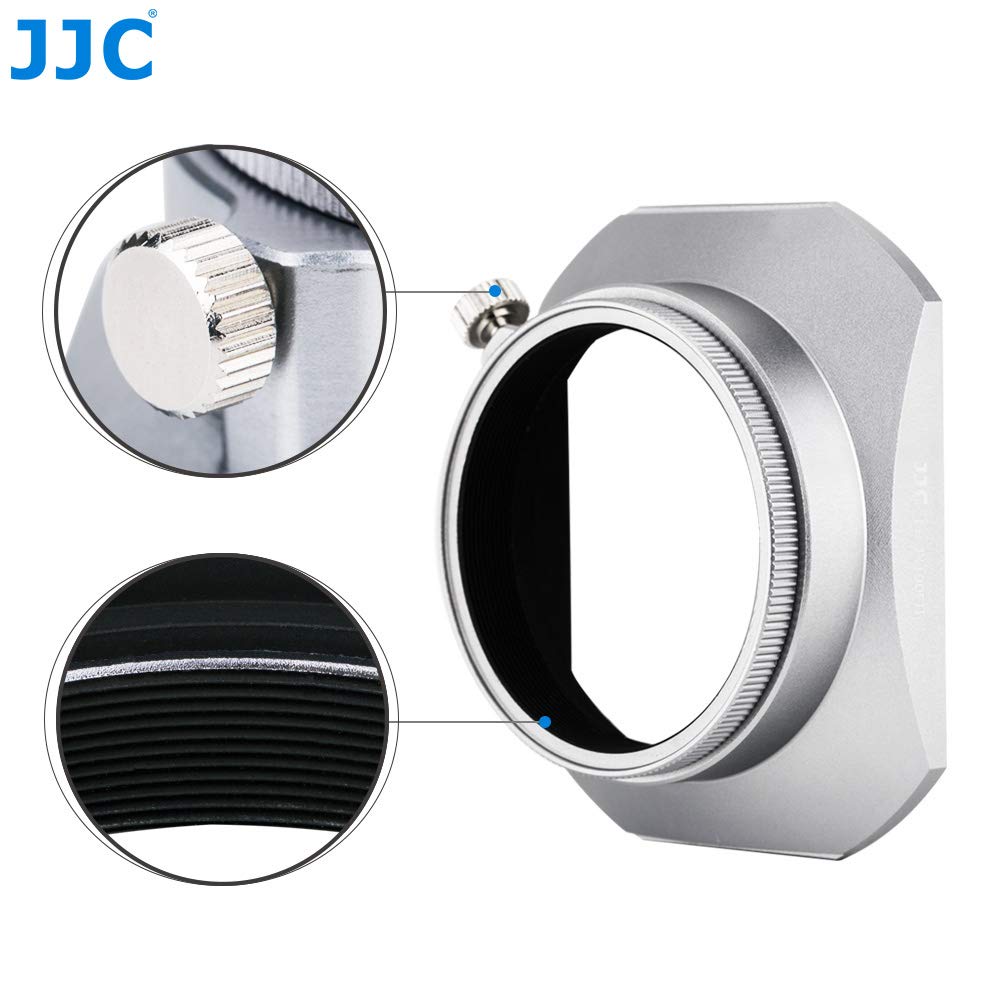 JJC Paraluce per Fujifilm Finepix X100VI, X100V, X100F, X100S, X100T, X100, X70 con Copriobiettivo, Sostituisce Fuji LH-X100 (Argento)