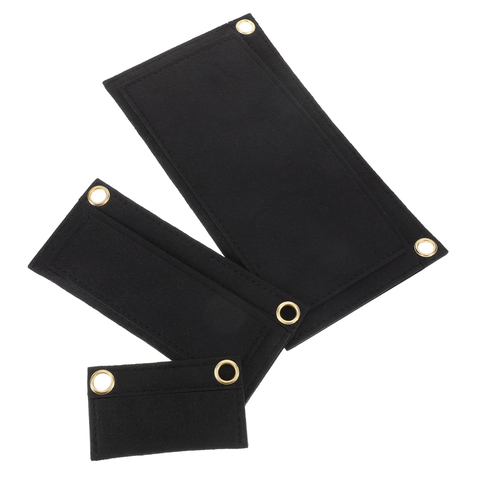 Didiseaon Enhance Bag Organization 3 Pack Insert Liner Eyelet Felt Bag Organizer for Purse Money Hiding Place Insert