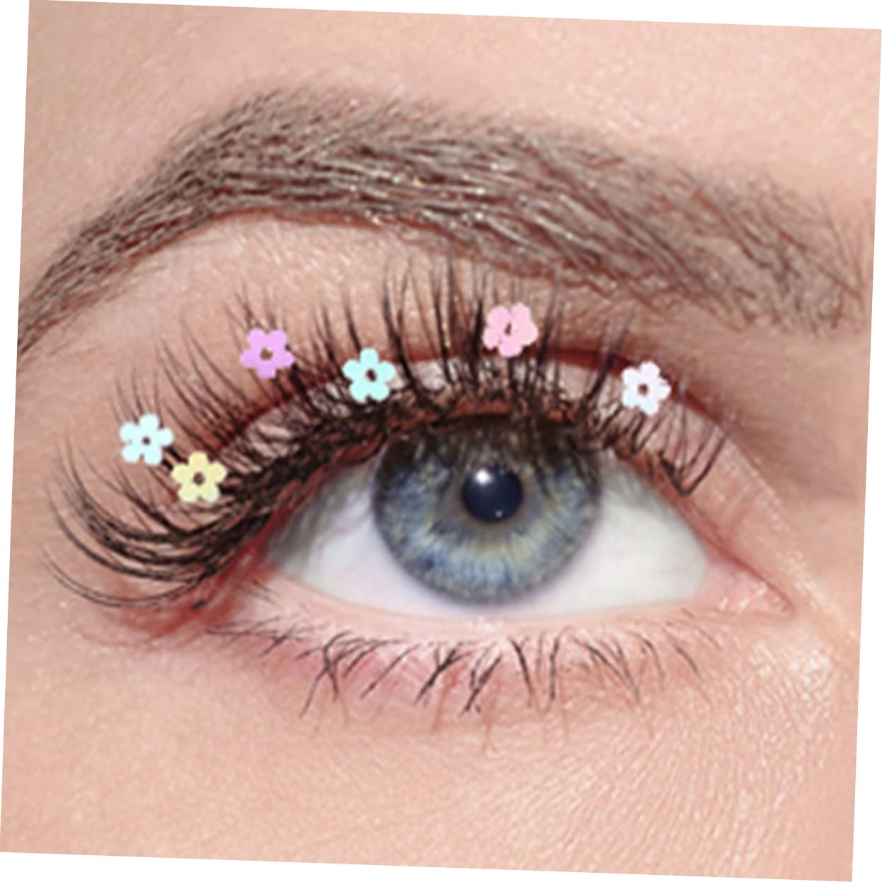 Didiseaon 12 Paia ciglia finte con paillettes ciglia finte di halloween glitter per gli occhi ciglia costume ciglia cosplay extension ciglia glitterate massa estendere 3d Imitazione