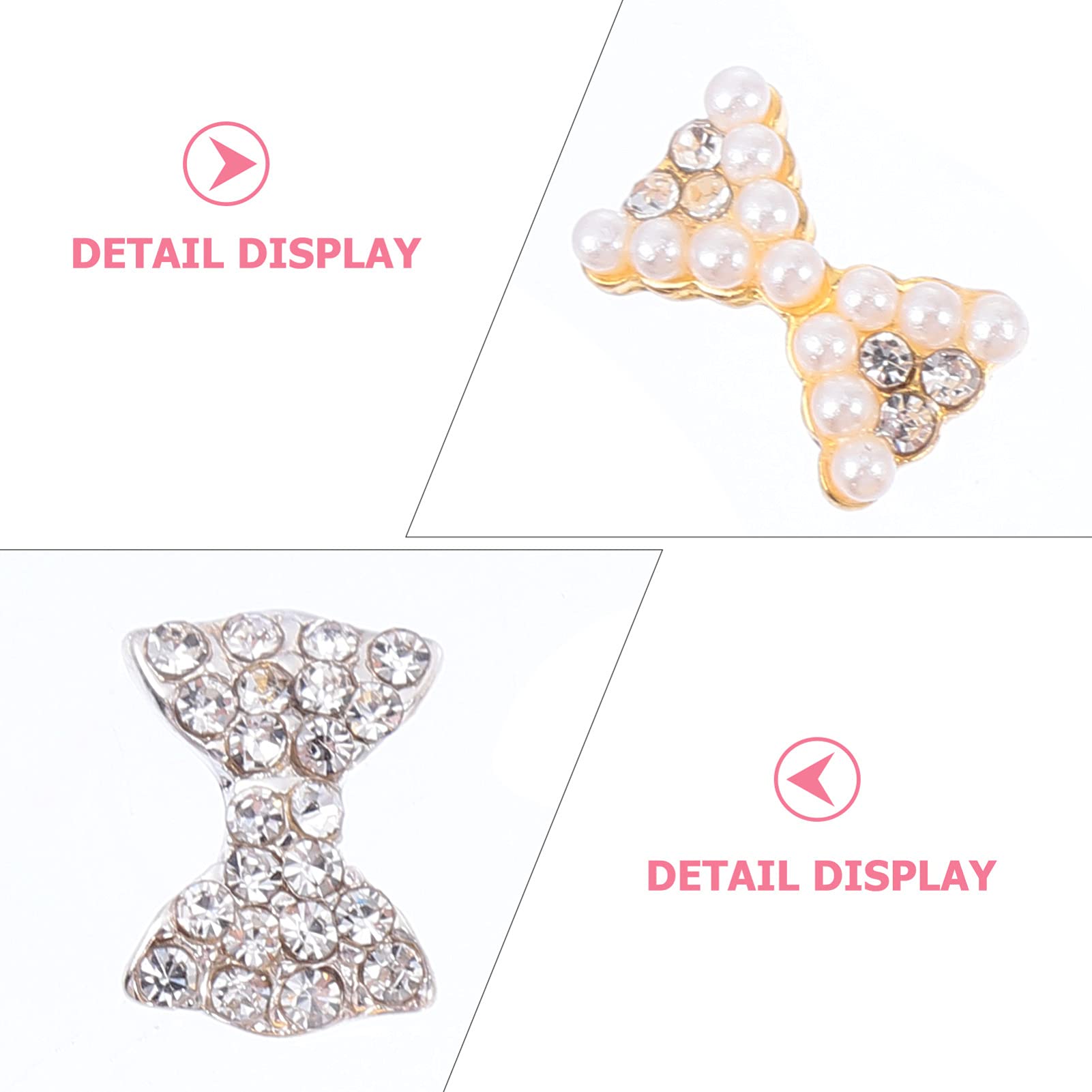 FRCOLOR 2 Ensembles Bijoux En Diamant Pour Les Ongles Accessoires Boucle Décoration Ongles 3d Trousse Strass Perlés Ongles Goth Vernis À Ongles Métal 50 Pièces * 2