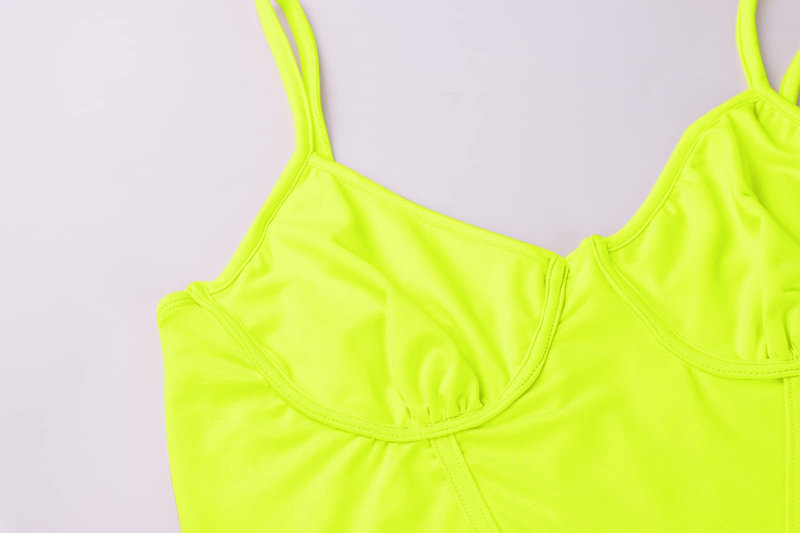 Meladyan Women Sexy Long Sleeve Mesh Crop Top Solid Cover Up Spaghetti Strap Slim Fit Corset Cami 2 pieces Clubwear