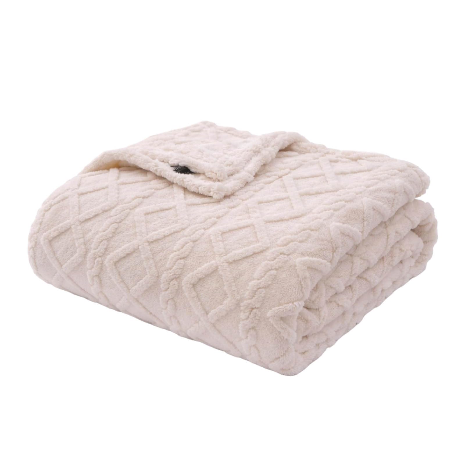 Emotional Support Blanket for Dogs, Soft Plush Polyester Dog Blanket with Cable Knit Pattern, Blanket for Couch, Bed, Crate, Car, Machine Washable，A