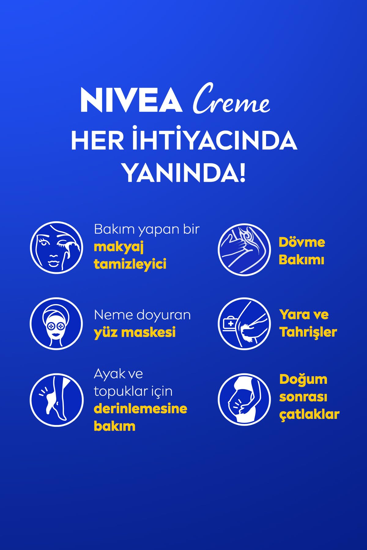 NIVEA Creme 75ml, Yoğun Nemlendirici, Bakım Yapan Koruma, Eucerit, Yumuşak Cilt, El Yüz Vücut, X2 Adet