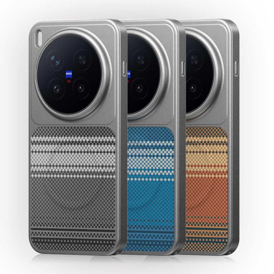 Gruattreay Vivo X300 Pro Magnetic Case, Kevlar Carbon Fiber, Gray - Image 2